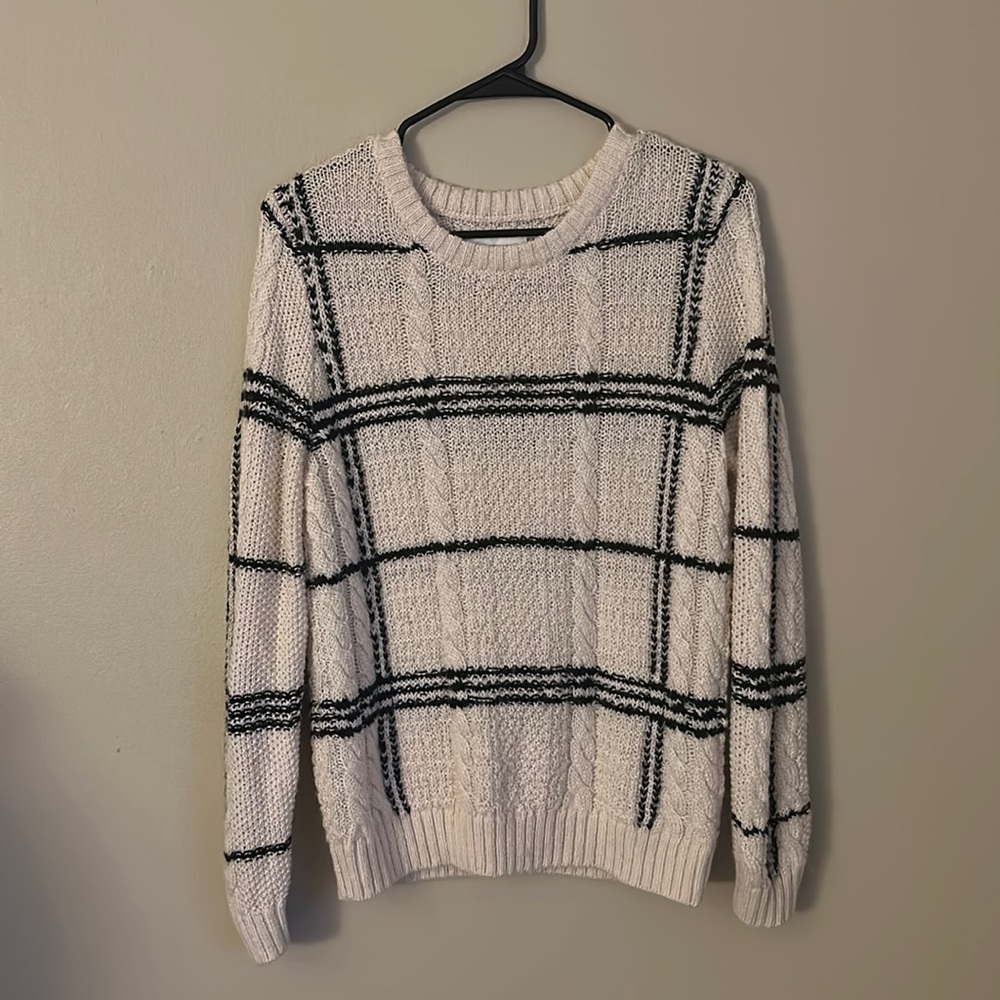 Black and white sweater